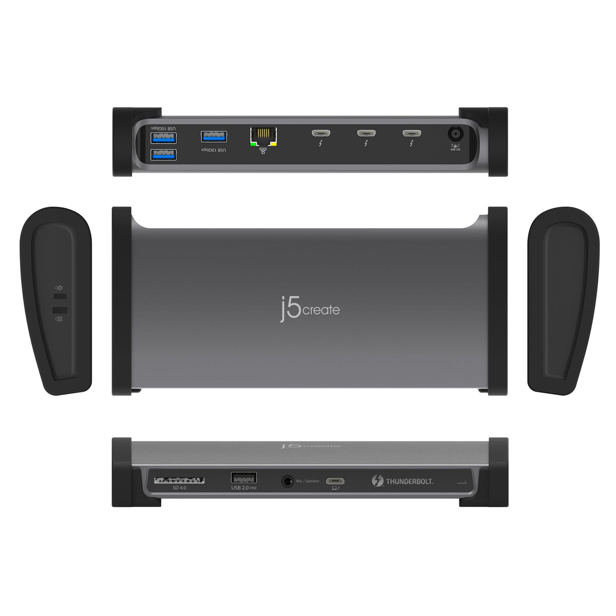 j5create JTD562 Thunderbolt 4 Docking Station 2 Displays 4K HDMI 5 USB-A 1