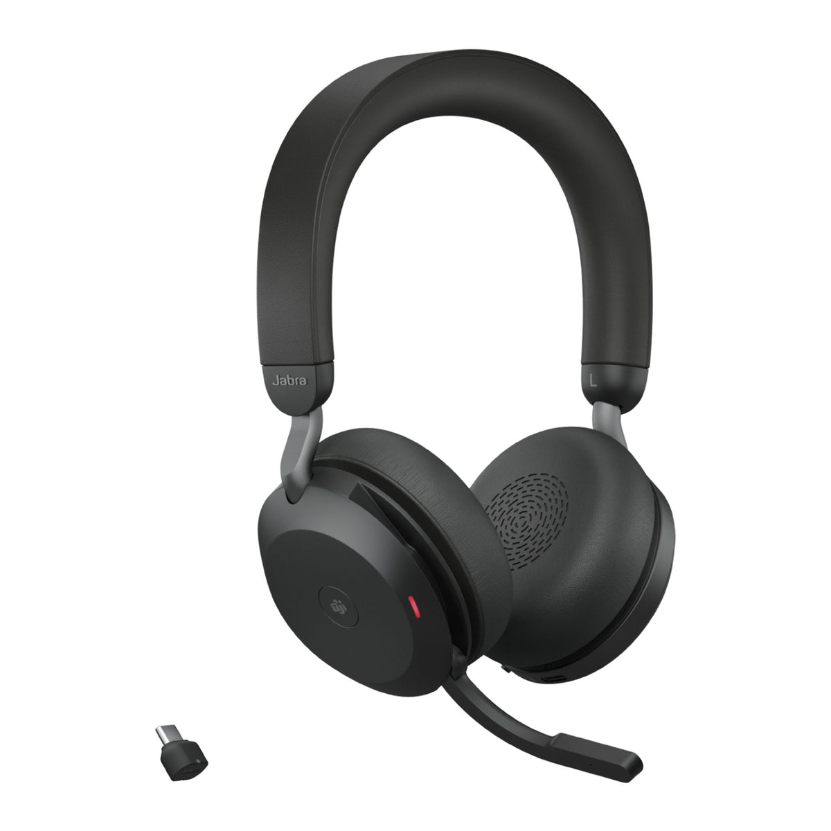 Jabra Evolve2 75 Wireless On-Ear Headset USB-C Charging Stand Included
