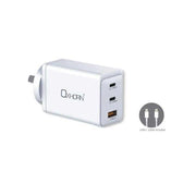Just You PC 100W GaN Type C Fast Charger 3 Ports 2xUSB-C 1xUSB-A White