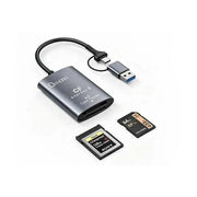 Just You PC USB 3.2 Gen 2 10Gbps CF Express B SD Card Reader USB-C USB-A Aluminum Silver