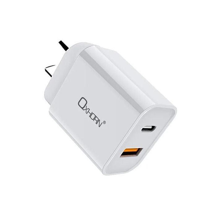 Just You PC USB-C and USB-A 3.0 20W Quick Charge AC Adapter 240V