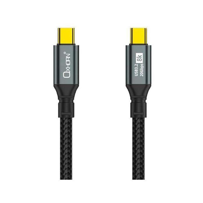 Just You PC USB-C to USB-C 20Gbps 1m Cable 8K@60Hz 100W E-Marker Chip Black