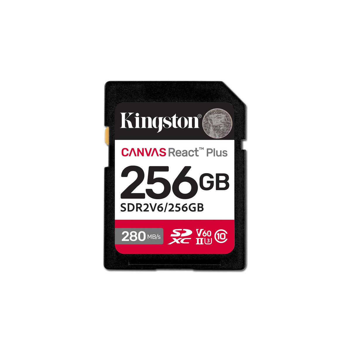 Kingston Canvas React Plus 256GB UHS-II 280MB/s Read 150MB/s Write SDXC Card