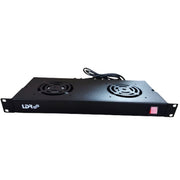 LDR 2 Way Rackmountable Fan Kit 2x Fans 1U Black Metal Construction