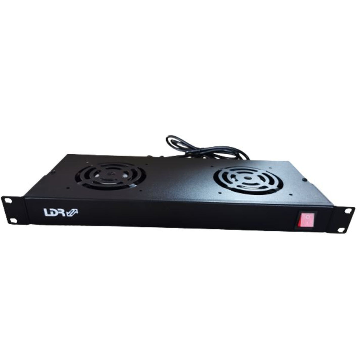 LDR 2 Way Rackmountable Fan Kit 2x Fans 1U Black Metal Construction