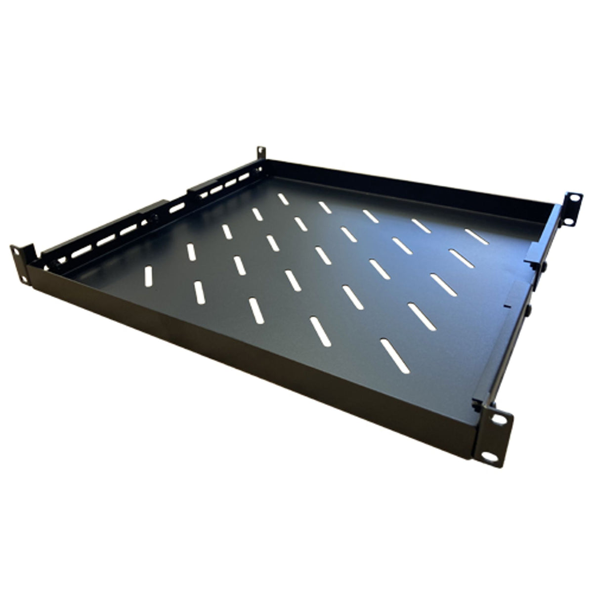 LDR Adjustable 1U Shelf 445mm-800mm Black Metal Construction