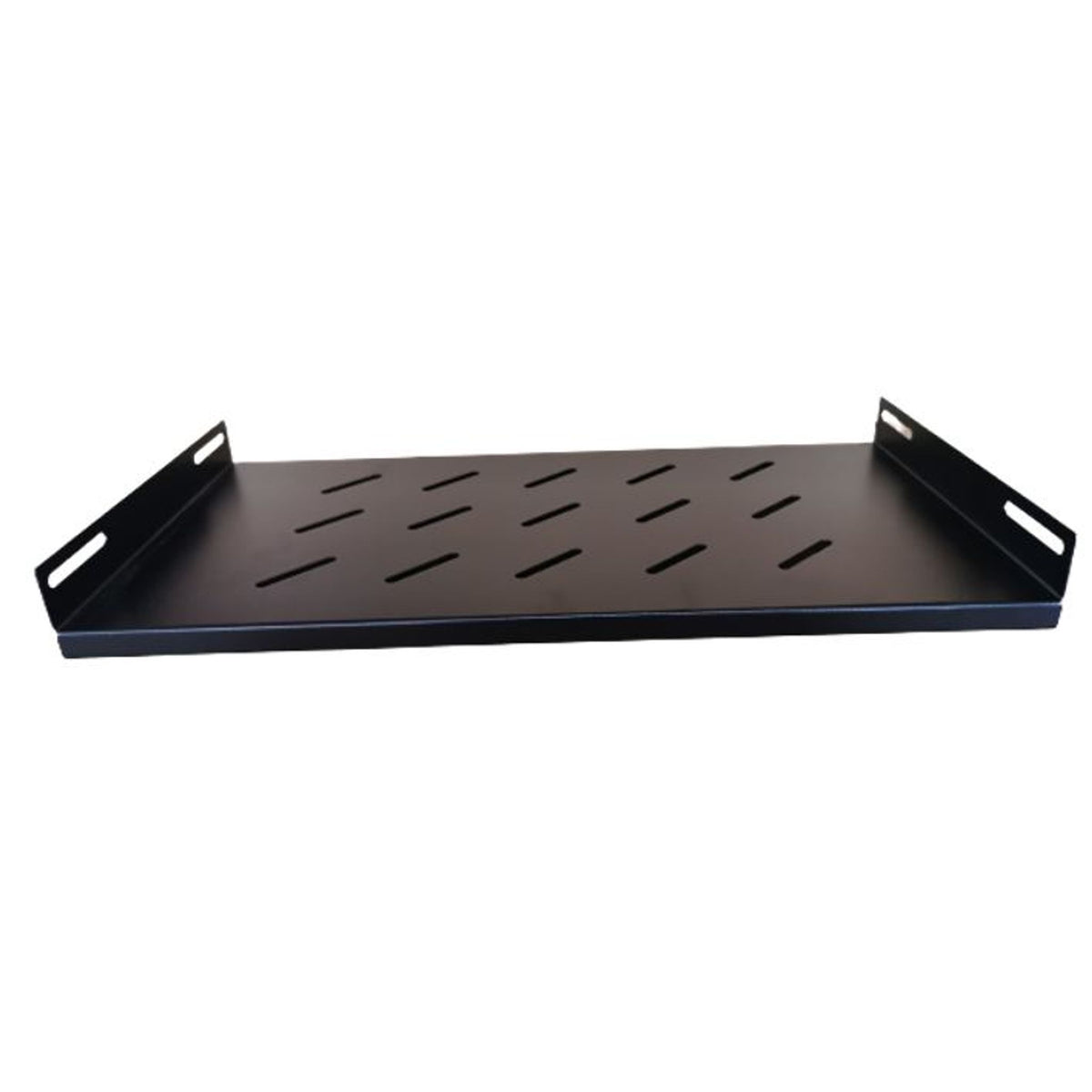 LDR Fixed 1U 550mm Deep Shelf Black Metal Construction