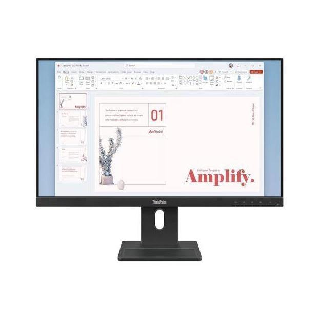 Lenovo ThinkVision E24-40 24" FHD 100Hz IPS Monitor HDMI DP VGA Adjustable