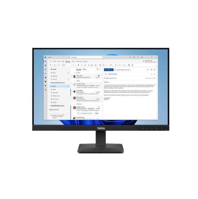 Lenovo ThinkVision S24-4E 23.8" FHD IPS Monitor 100Hz Anti-Glare Tilt HDMI VGA VESA
