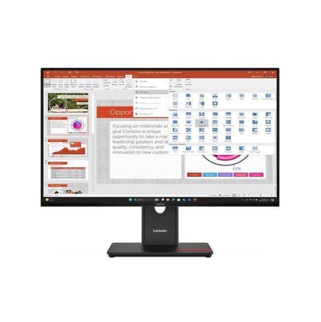 Lenovo ThinkVision T27i-40 27" FHD IPS 120Hz Monitor USB-C 15W PD 3xUSB-A DP HDMI VGA Adjustable