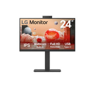 LG 24" Full HD IPS 100Hz Monitor 1920x1080 USB-C 90W PD Webcam Mic Speakers