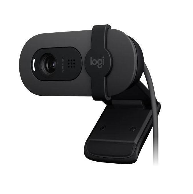 Logitech Brio 100 Full HD 1080p Webcam Auto Light Balance Built-in Mic