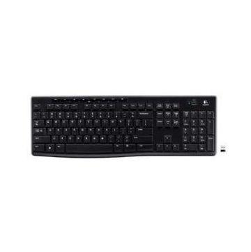 Logitech K270 2.4 GHz Wireless Full Size Keyboard 128-bit AES encryption 24-m...