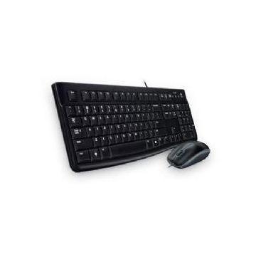 Logitech MK120 Keyboard Mouse Combo Quiet Typing Spill Resistant Optical Tracking Thin Profile
