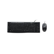 Logitech MK200 USB Media Keyboard Mouse Combo Full Size Play Pause Keys