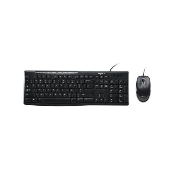 Logitech MK200 USB Media Keyboard Mouse Combo Full Size Play Pause Keys