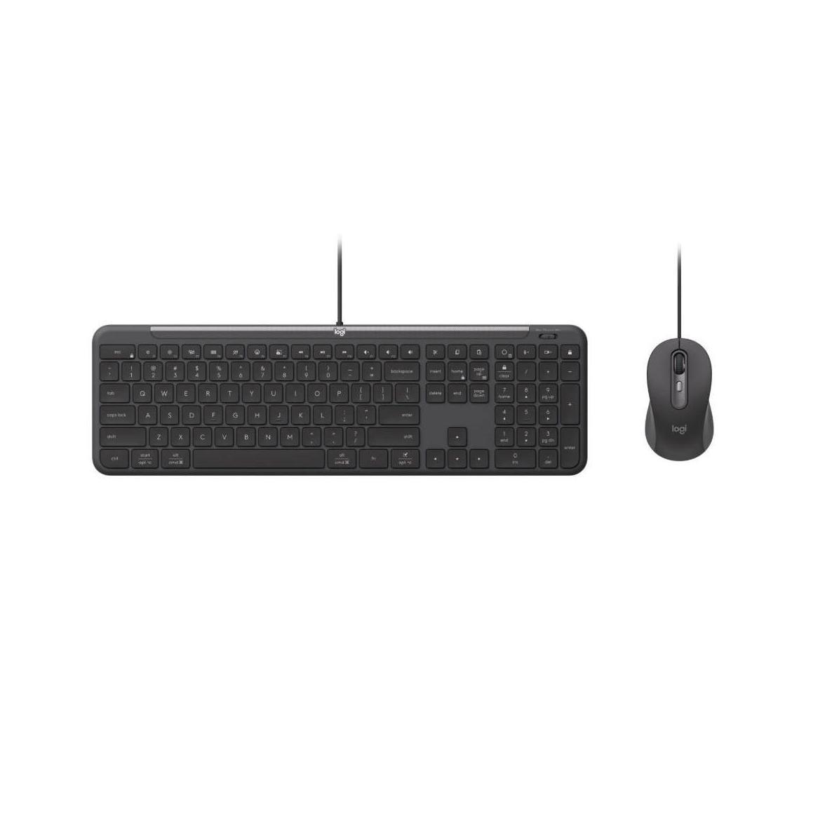 Logitech MK620 Slim Wired Keyboard Mouse Combo Multi-OS Business