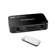 (LS)Simplecom CM324 4 Way HDMI 2.0 Switch 4 IN 1 OUT Ultra HD 4K 60Hz HDR HDC...