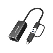 MBEAT 2-in-1 USB-C USB 3.1 Gigabit LAN Adapter RJ45