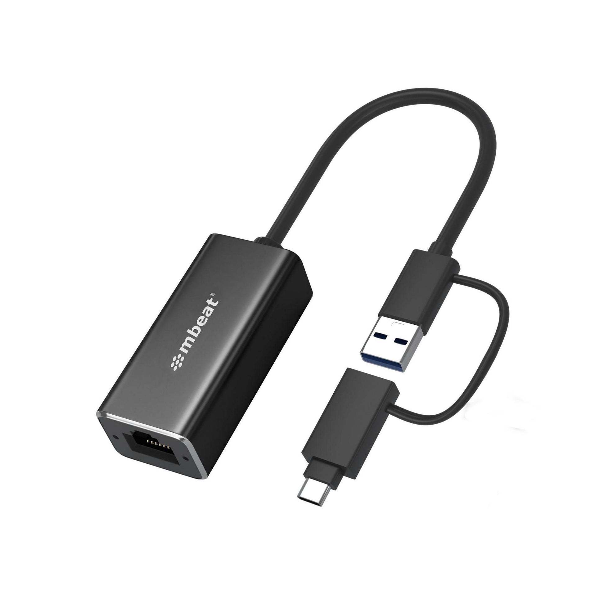 MBEAT 2-in-1 USB-C USB 3.1 Gigabit LAN Adapter RJ45