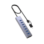mbeat® 7-Port USB Hub with Dual USB-A USB-C Connector 7 High-Speed USB 3.2 Gen