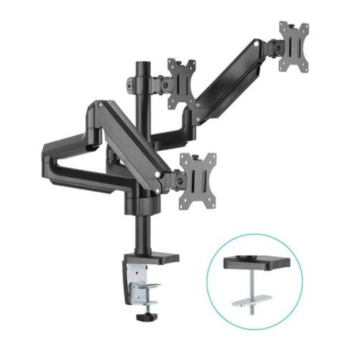 MBEAT Activiva ErgoLife Triple Monitor Screen Gas Spring Arm 17-27