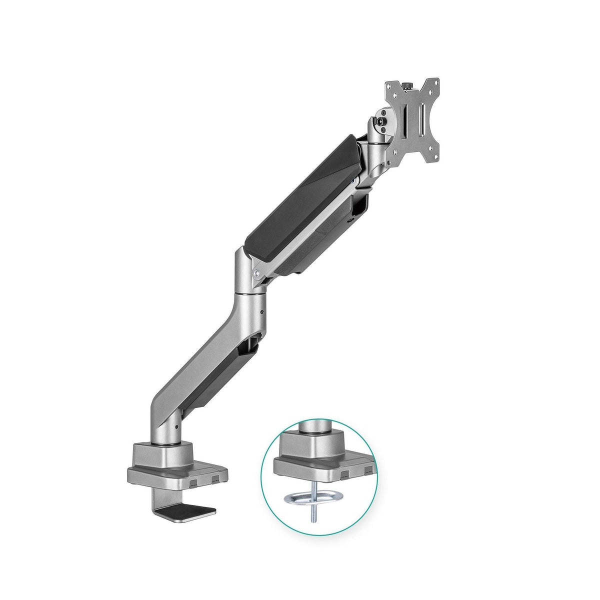 MBEAT Activiva Heavy-Duty Single Monitor Gas Spring Arm 17-35" Metallic Grey