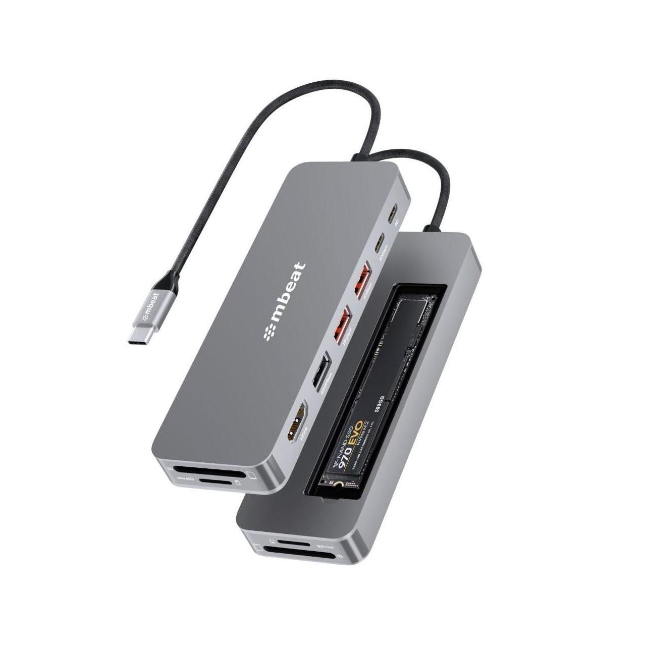 MBEAT Elite 9-in-1 USB-C Hub with M.2 NVMe SSD Enclosure