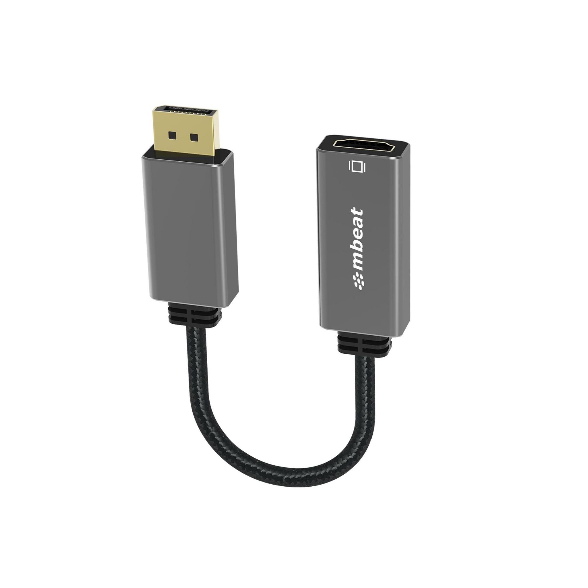 MBEAT Elite DisplayPort to HDMI Adapter 4K@60Hz Space Grey