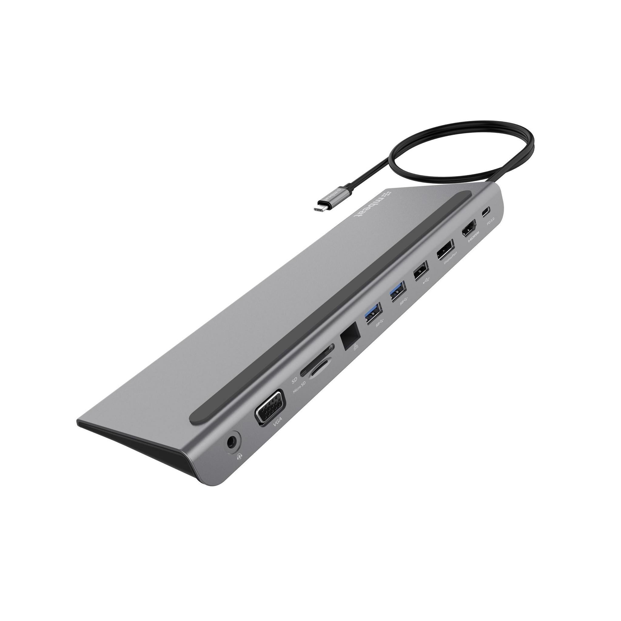 mbeat® Elite Triple Display USB-C Docking Station with 100W Power Delivery 1x...