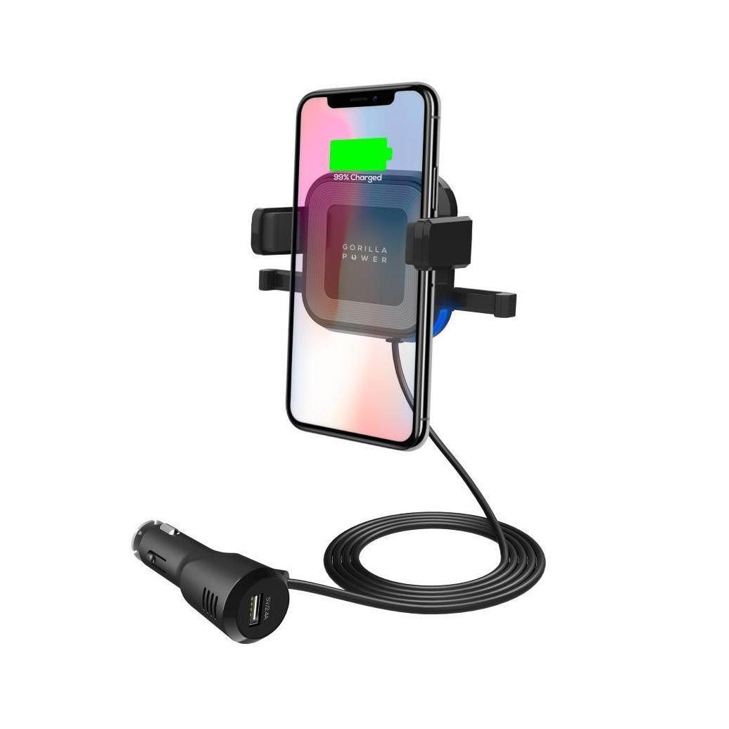 MBEAT Gorilla Power 10W Wireless Car Charger 2.4A USB Black