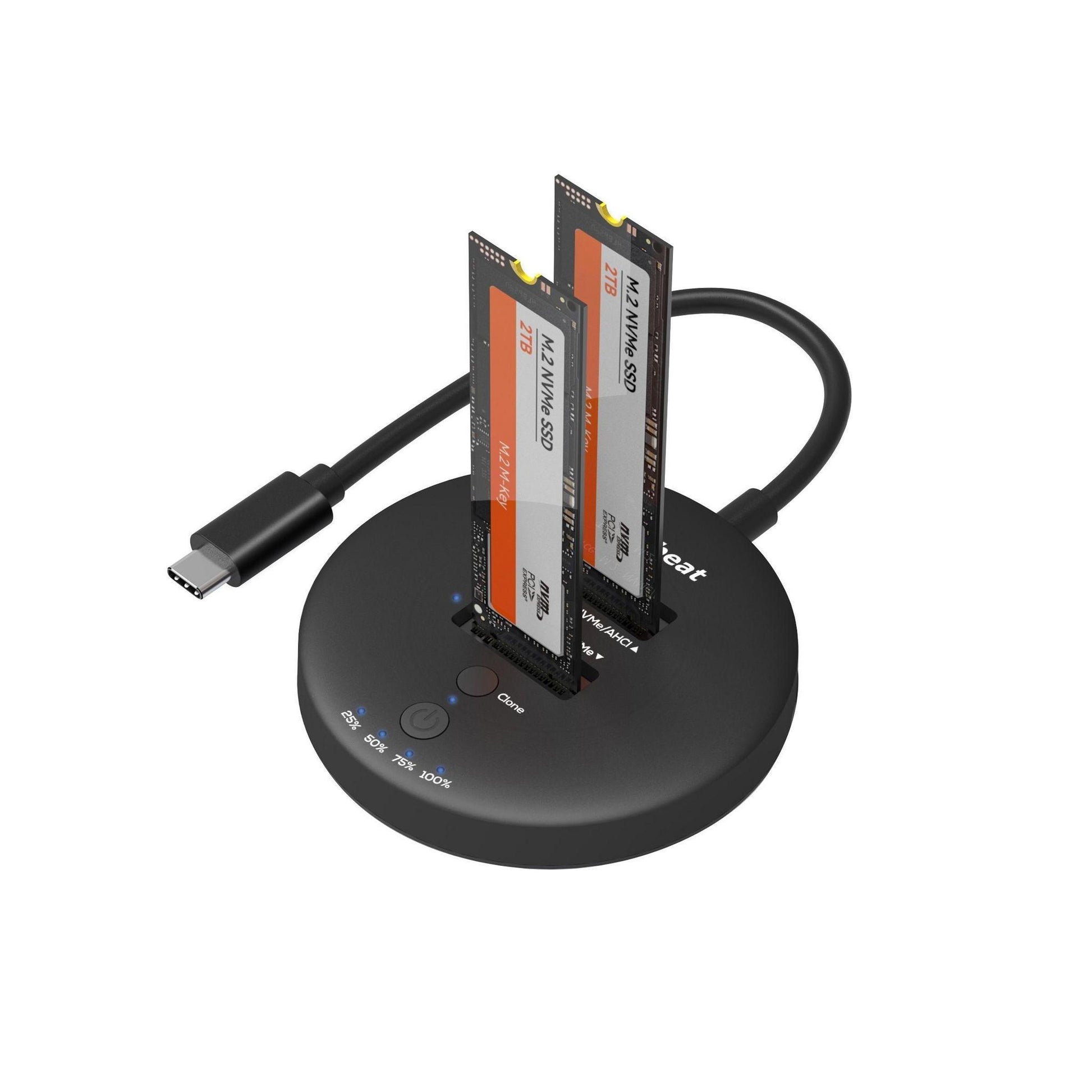 mbeat® H3 USB 3.2 Gen2x2 20Gbps Dual M.2 NVMe SSD Dock with Clone Duplicator ...