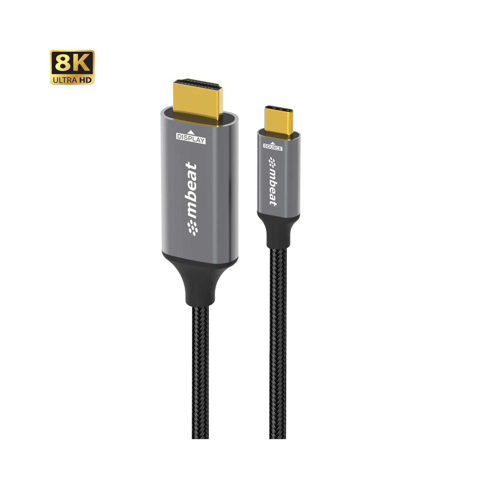 mbeat® Tough Link 8K 1.8m USB-C to HDMI Cable Host Interface: USB-C Output In...