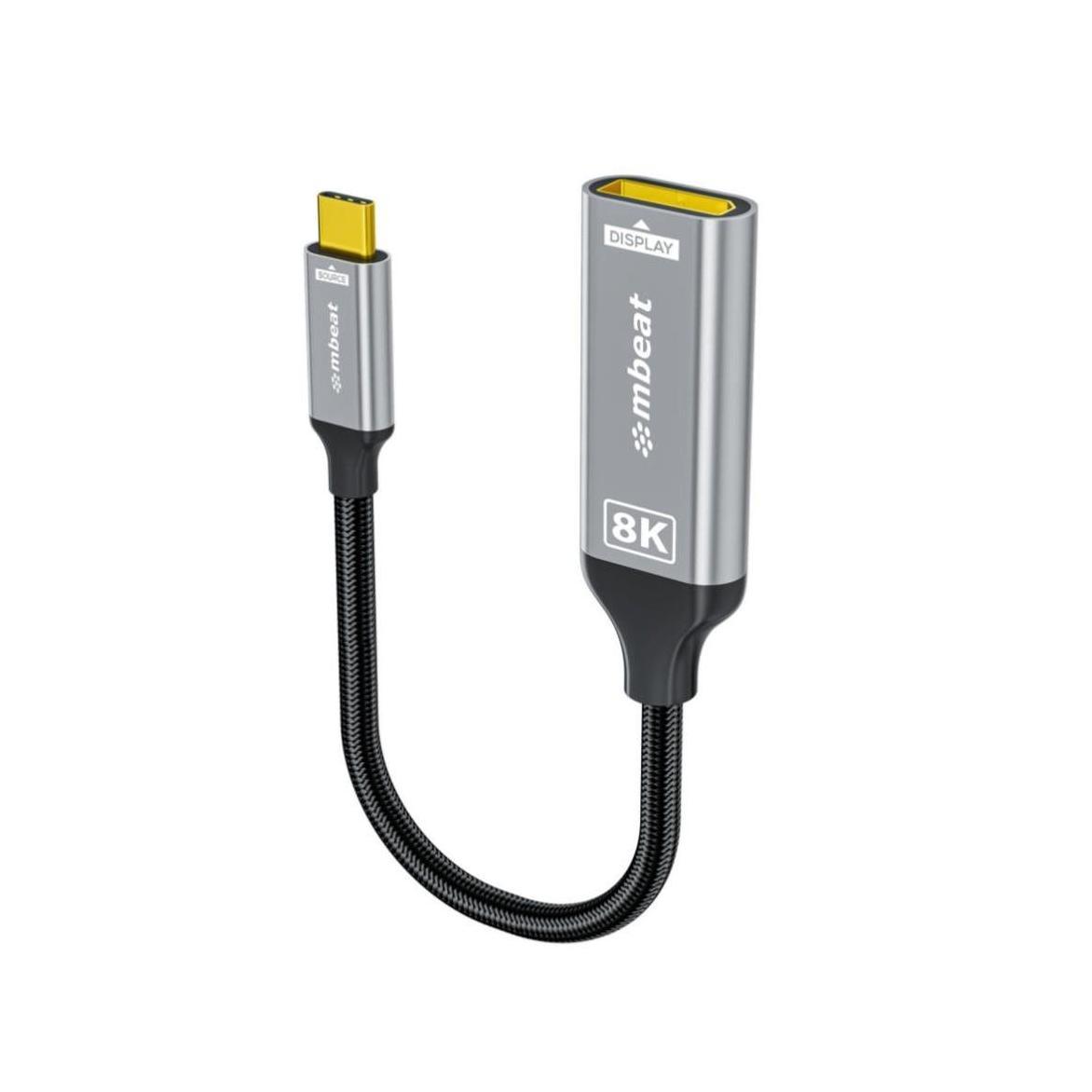 MBEAT Tough Link USB-C to DP Adapter Space Grey 8K 32.4Gbps