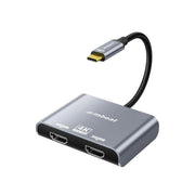 MBEAT Tough Link USB-C to Dual 4K HDMI MST Adapter Space Grey