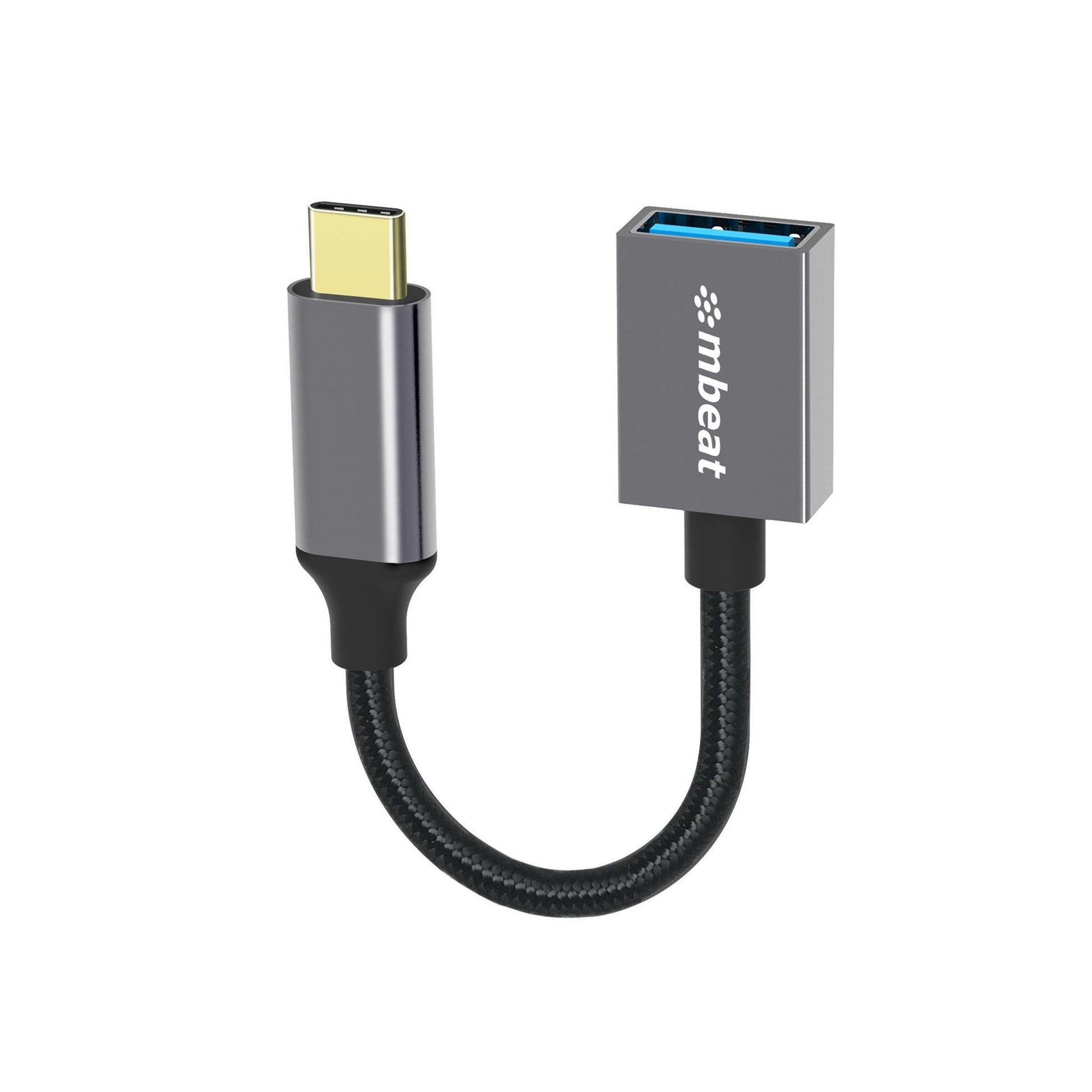 MBEAT Tough Link USB-C to USB 3.0 Adapter Space Grey 15cm Cable