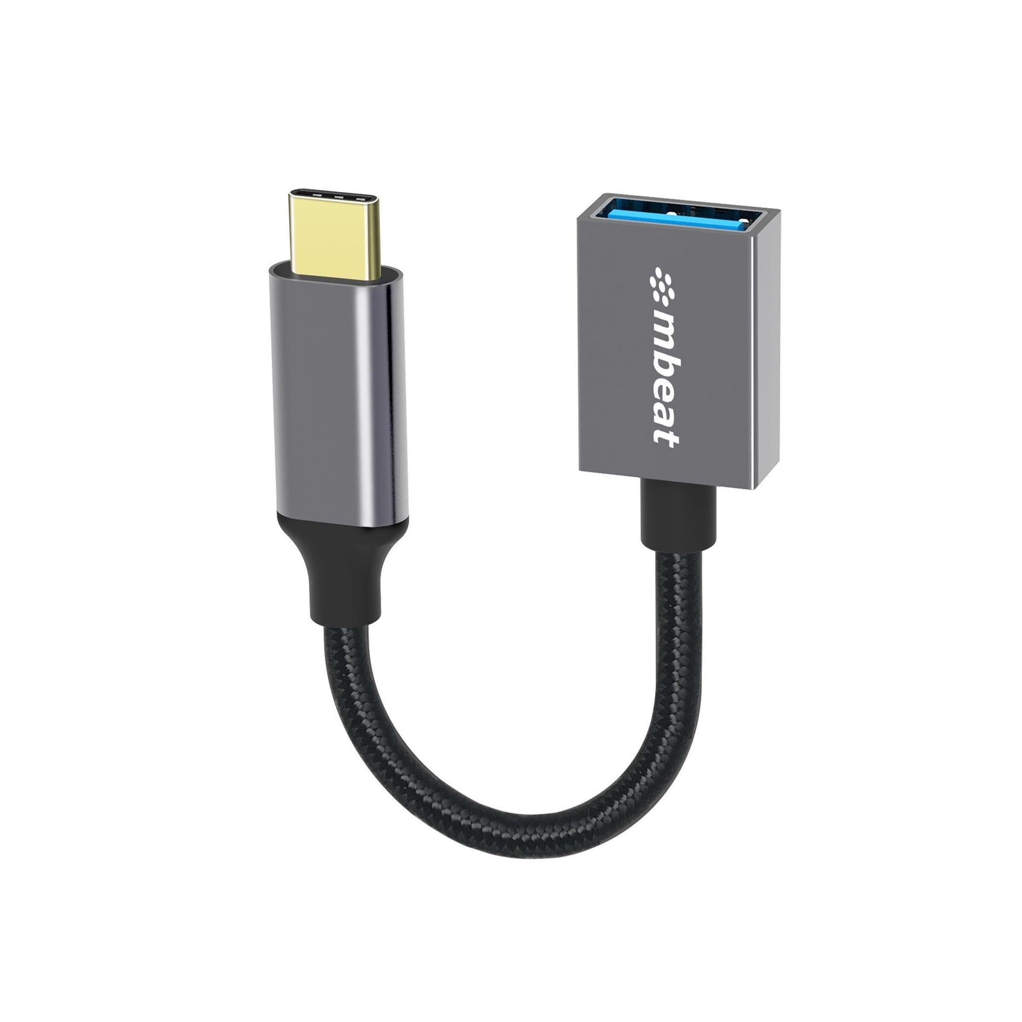 MBEAT Tough Link USB-C to USB 3.0 Adapter Space Grey 15cm Cable