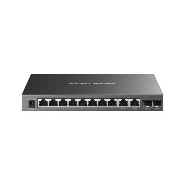 Mercusys MS126CP 24-Port 10/100 Mbps + 2-Port Gigabit Rackmount Switch with 2...