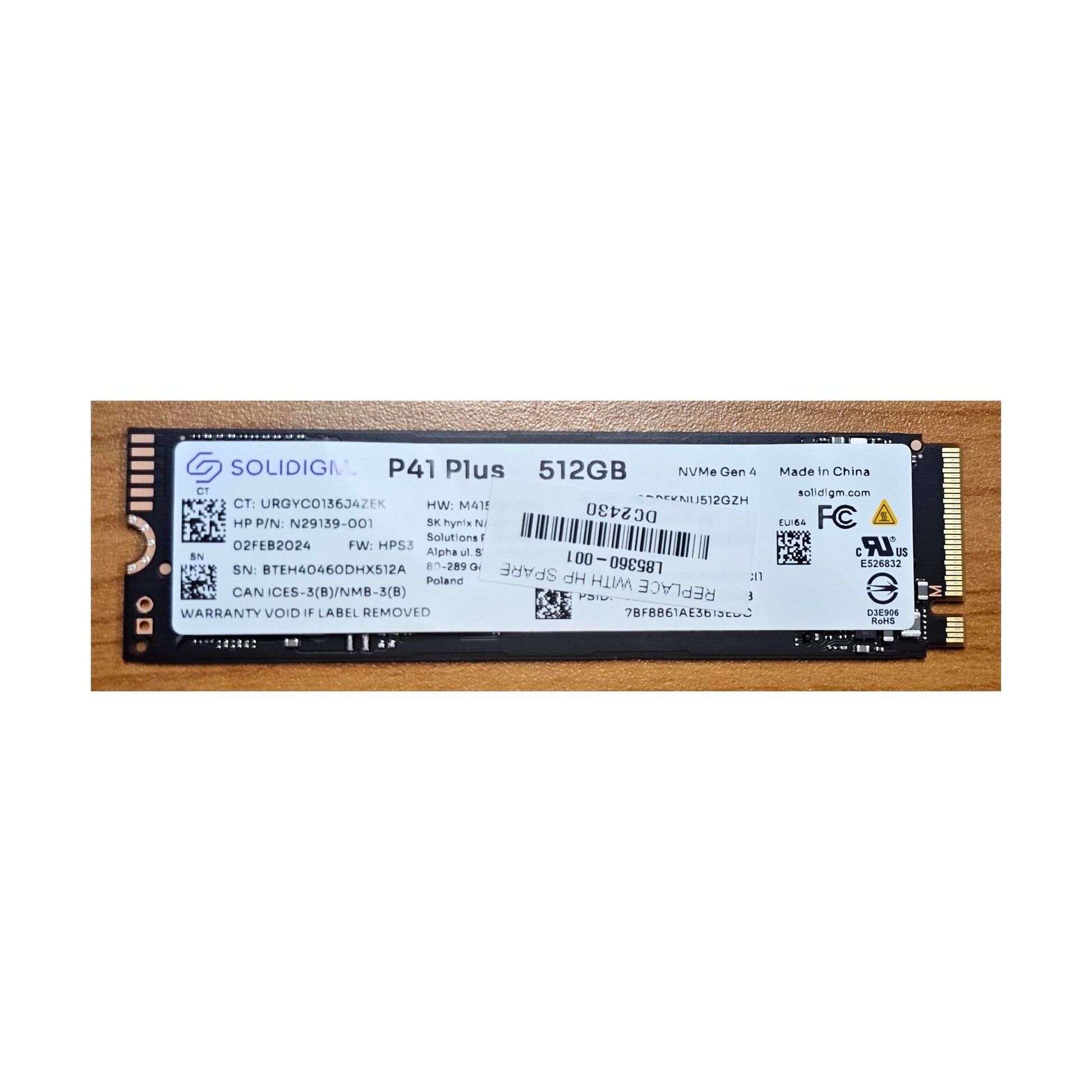 Micron 512GB NVMe SSD 3500/1625MB/s R/W 200TBW M.2 2280 PCIe 4.0