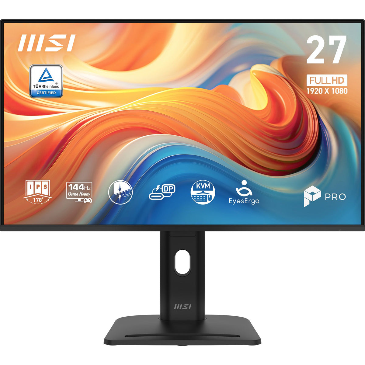 MSI 27" FHD 144Hz IPS 1ms Monitor USB-C DP HDMI USB Hub Height Adjustable