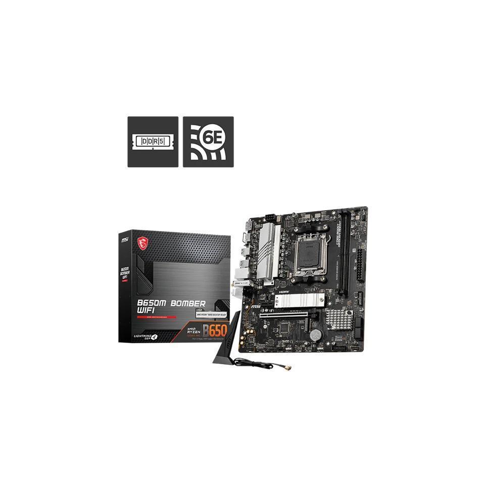 MSI B650M BOMBER WIFI AMD AM5 MATX Motherboard 2x DDR5 2x M.2 4x SATA WiFi