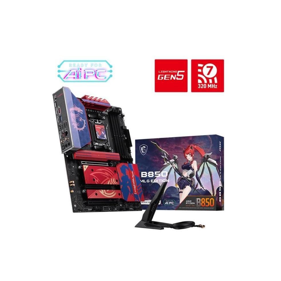 MSI B850 MLG EDITION AM5 DDR5-8400+ PCIe 5.0 M.2 Gen5 Wi-Fi 7 USB-C 20Gbps 5G LAN