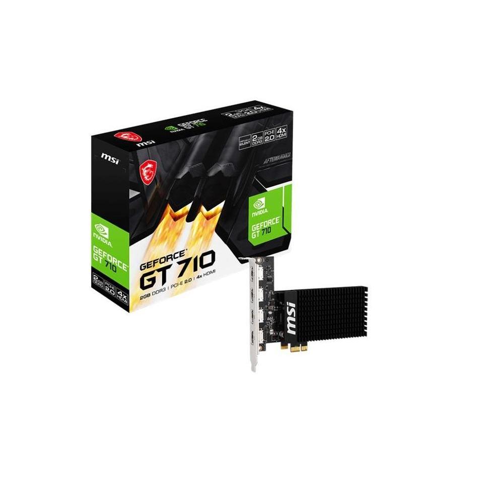MSI GeForce GT 710 2GB GDDR3 4x HDMI PCIe Graphics Card