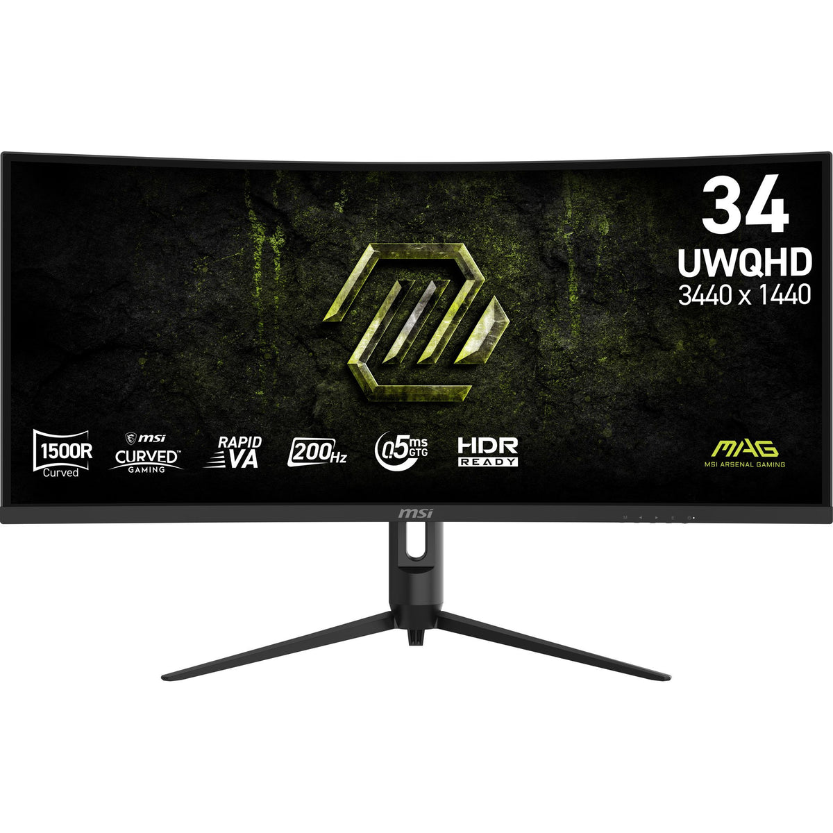 MSI MAG 342CQRF 34" UWQHD 200Hz Curved VA Gaming Monitor HDMI DP Black