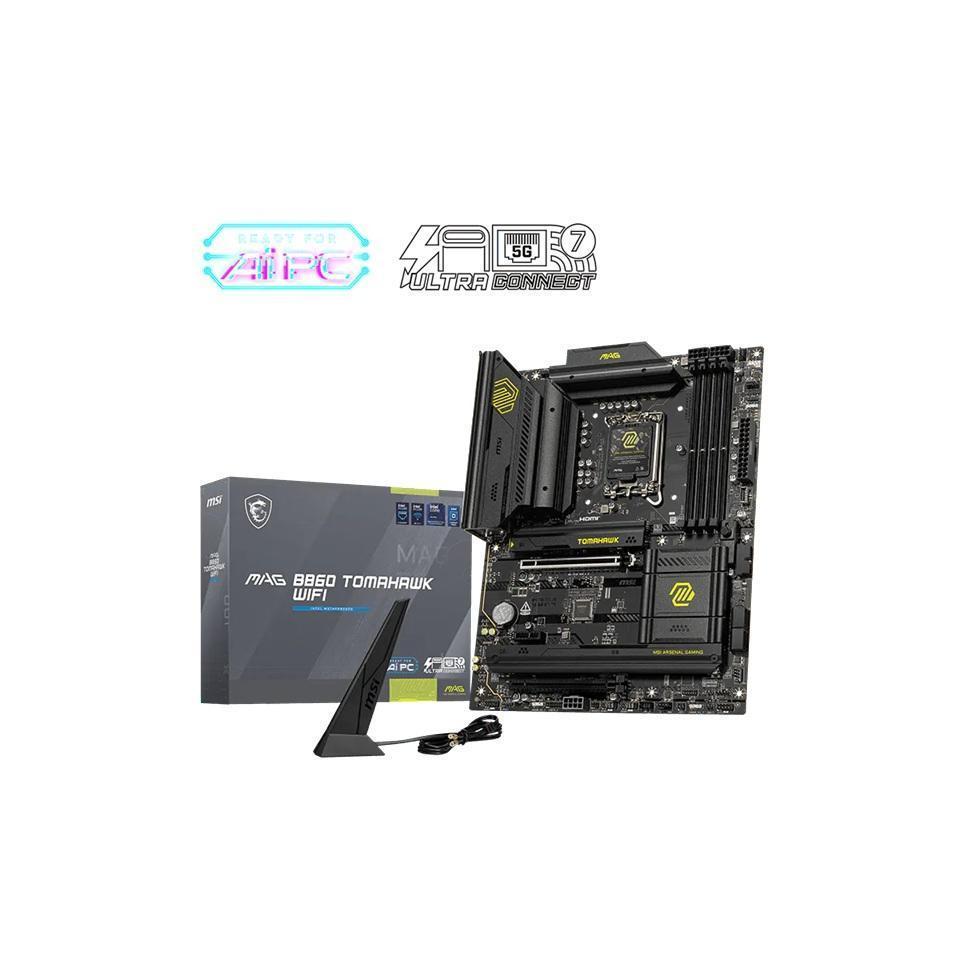 MSI MAG B860 TOMAHAWK WIFI INTEL B860 4x DDR5 3x M.2 2x PCI-E x16 Motherboard