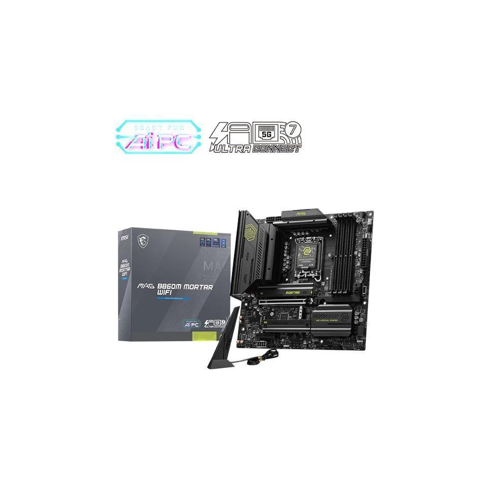 MSI MAG B860M MORTAR WIFI INTEL B860 4x DDR5 3x M.2 Motherboard WiFi 7