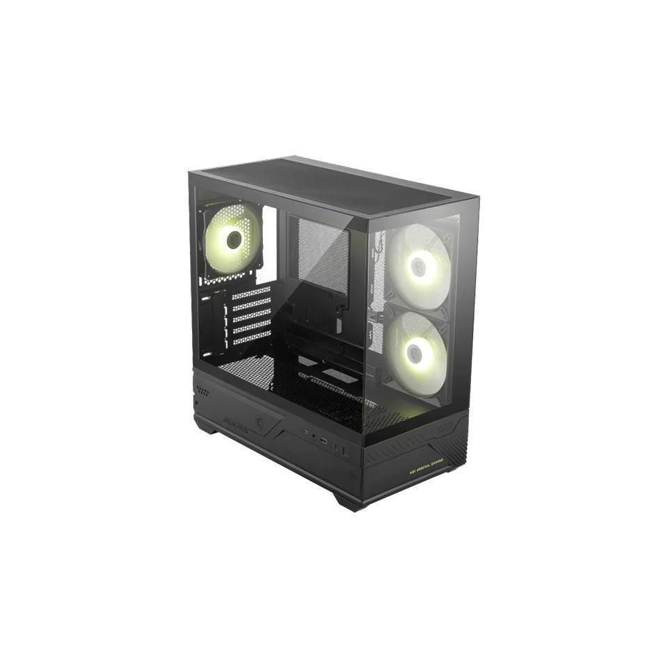 MSI MAG PANO M110R Black Mini Tower Micro-ATX/Mini-ITX 270° Glass 3x ARGB Fans