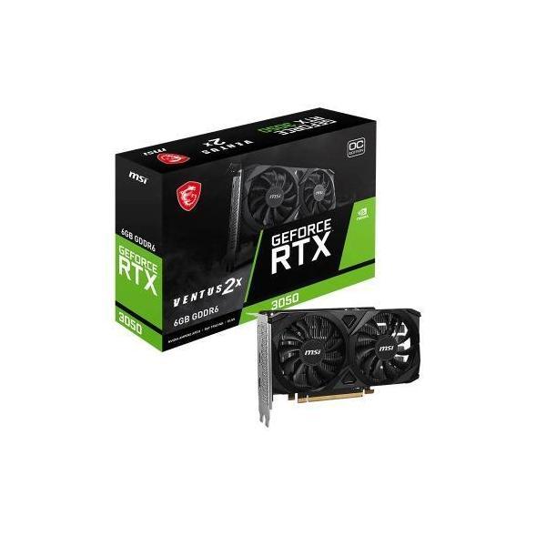 MSI nVidia GeForce RTX 3050 VENTUS 2X E 6G OC Boost: 1492 MHz CUDA 2304 Units...