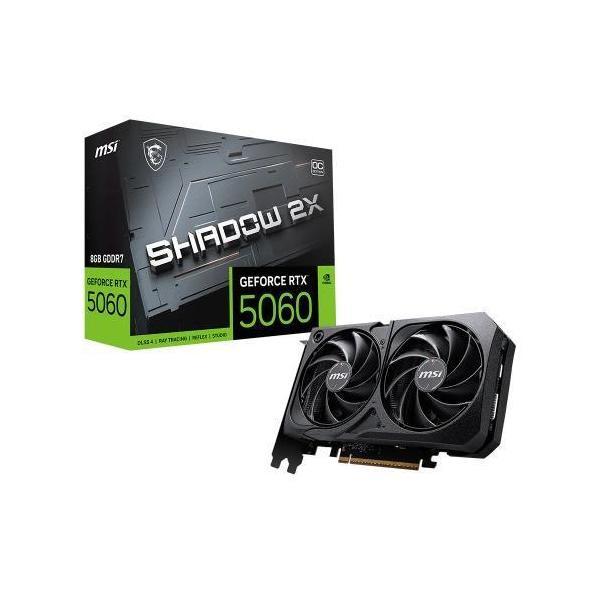 MSI nVidia GeForce RTX 5060 8G SHADOW 2X OC PCI Express® Gen 5 x16 Boost: 252...