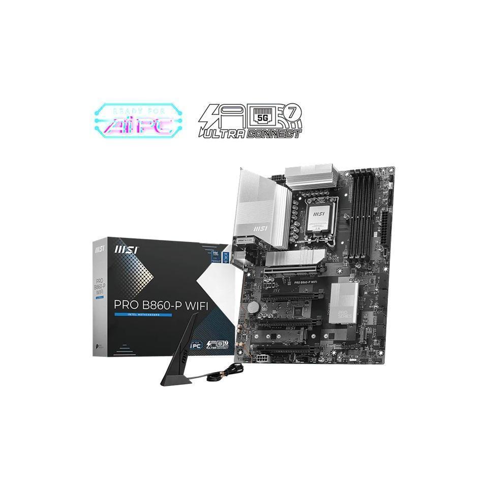 MSI PRO B860-P WIFI INTEL B860 4x DDR5 3x M.2 4x PCI-E x16 Motherboard WiFi 7
